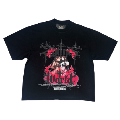 2 Girls One World Anime Graphic Tee