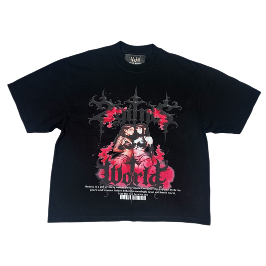 2 Girls One World Anime Graphic Tee